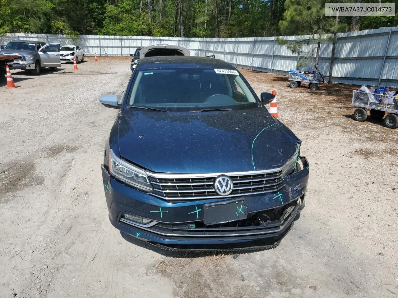 2018 Volkswagen Passat Se VIN: 1VWBA7A37JC014773 Lot: 52473464