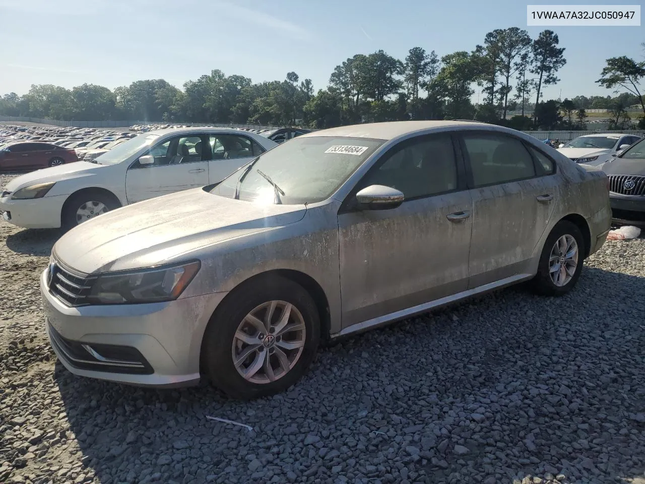 1VWAA7A32JC050947 2018 Volkswagen Passat S