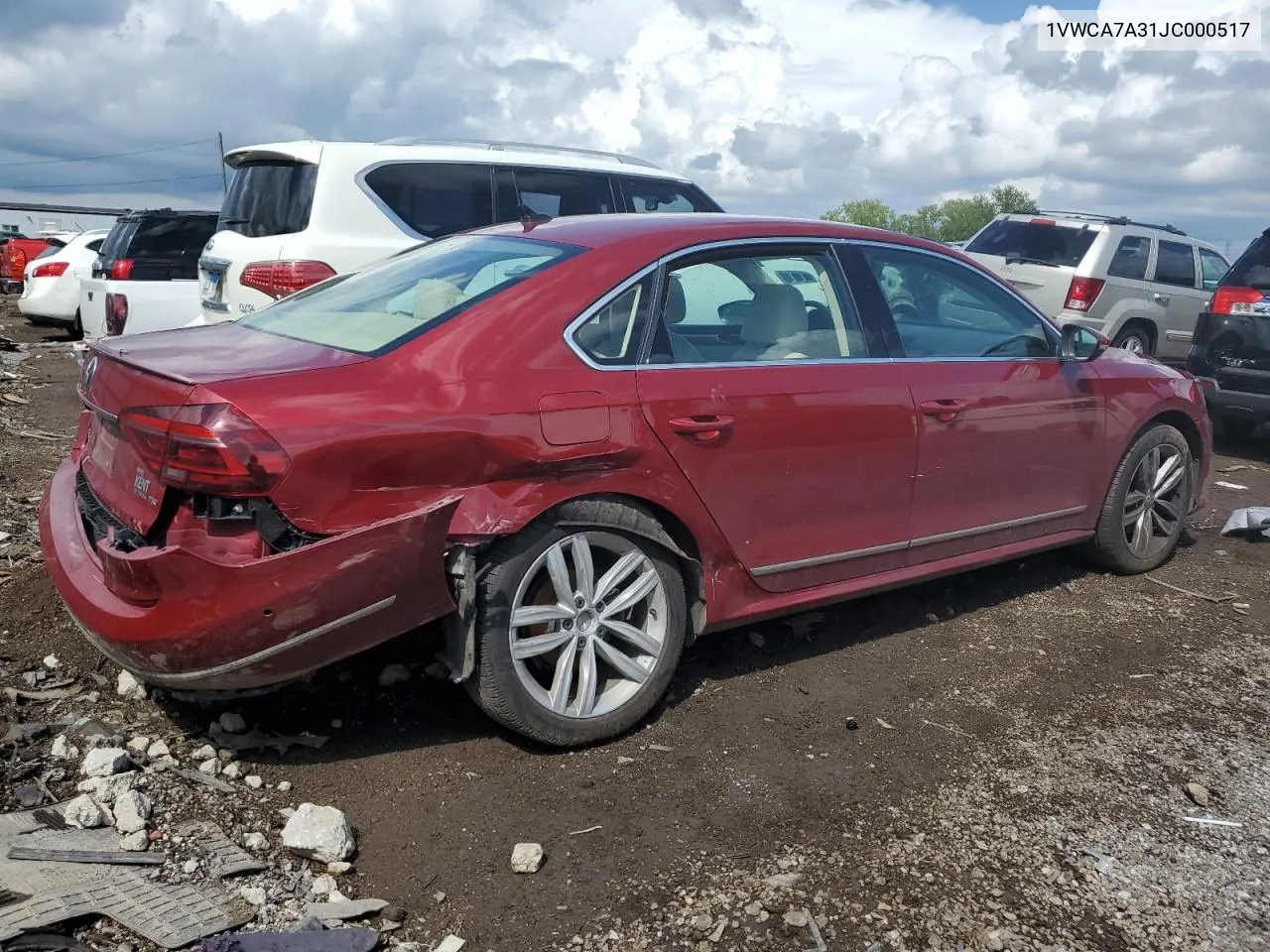 2018 Volkswagen Passat Sel Premium VIN: 1VWCA7A31JC000517 Lot: 53925424