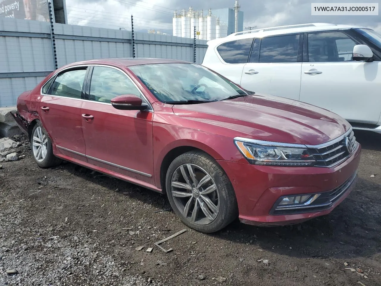 1VWCA7A31JC000517 2018 Volkswagen Passat Sel Premium