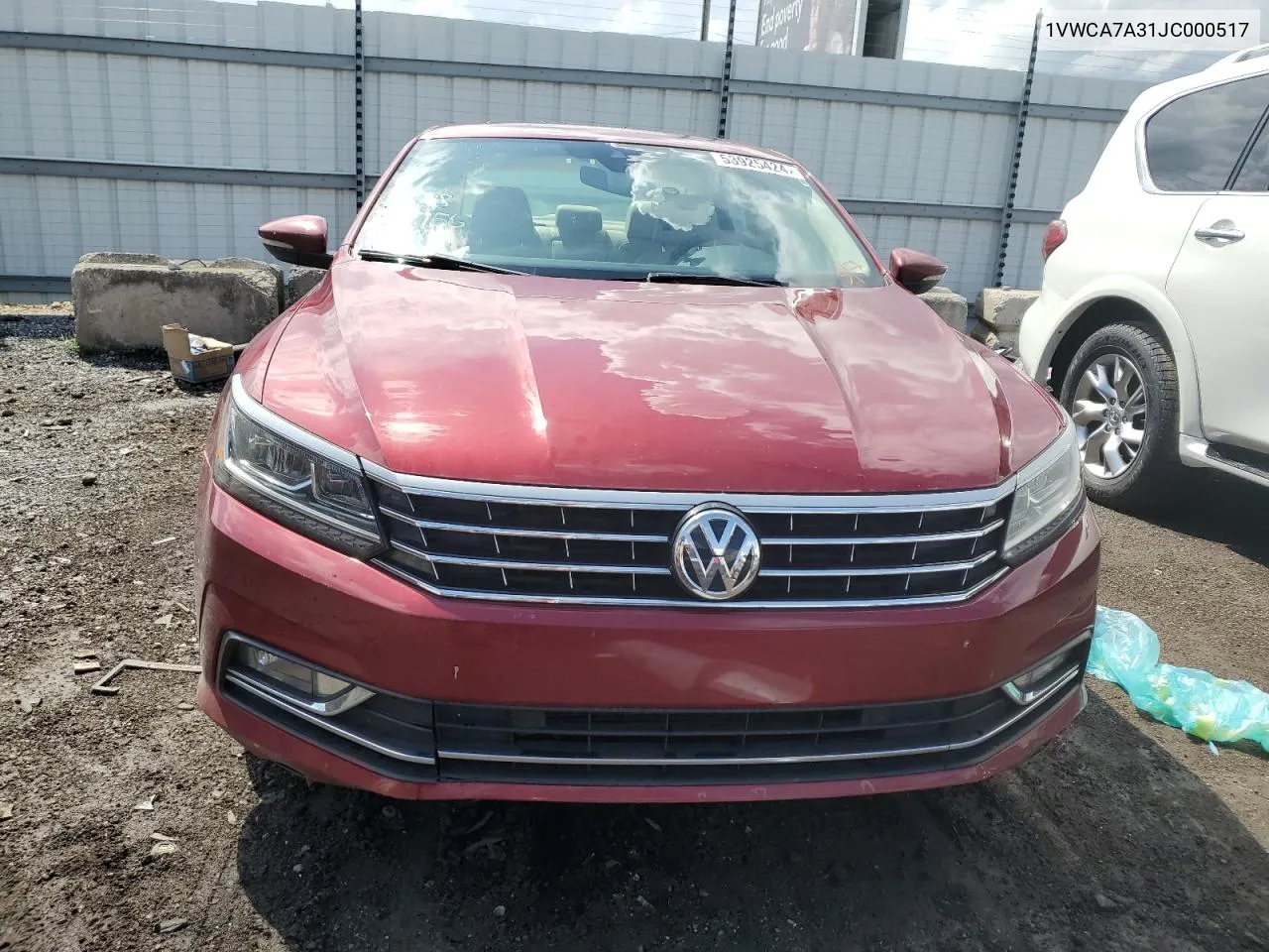 2018 Volkswagen Passat Sel Premium VIN: 1VWCA7A31JC000517 Lot: 53925424