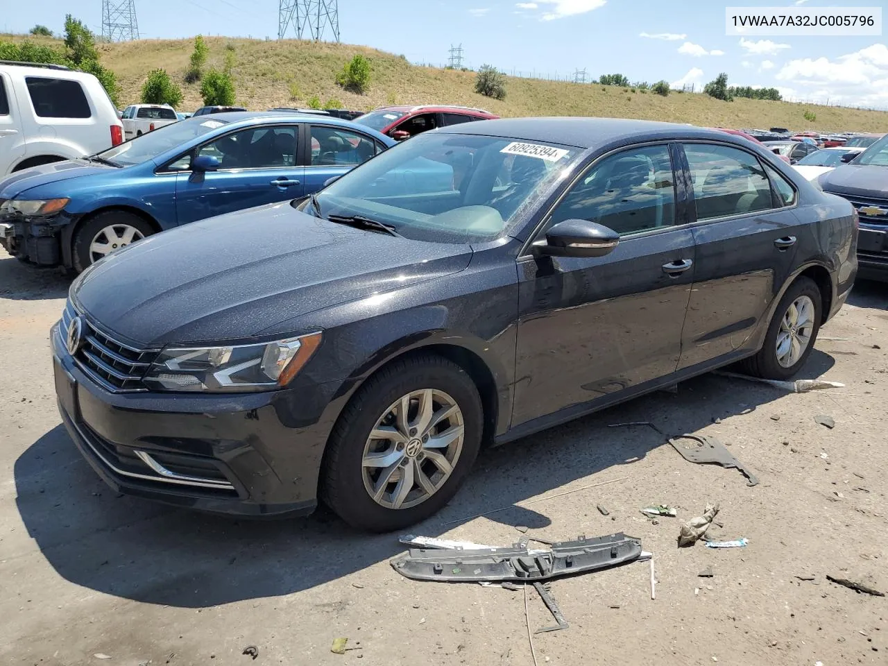 2018 Volkswagen Passat S VIN: 1VWAA7A32JC005796 Lot: 60925394