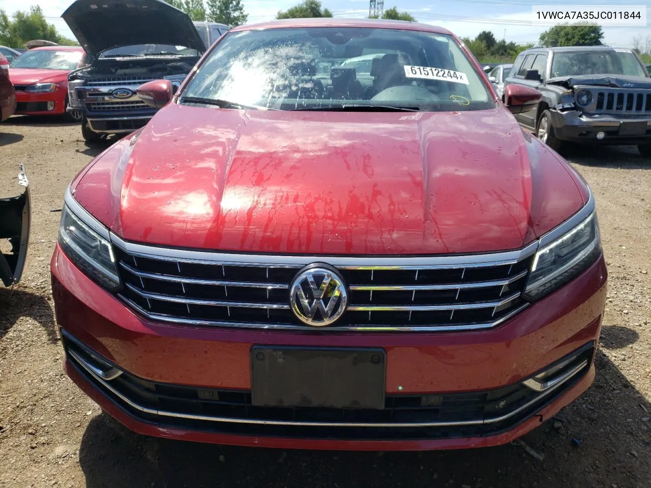 2018 Volkswagen Passat Sel Premium VIN: 1VWCA7A35JC011844 Lot: 61512244