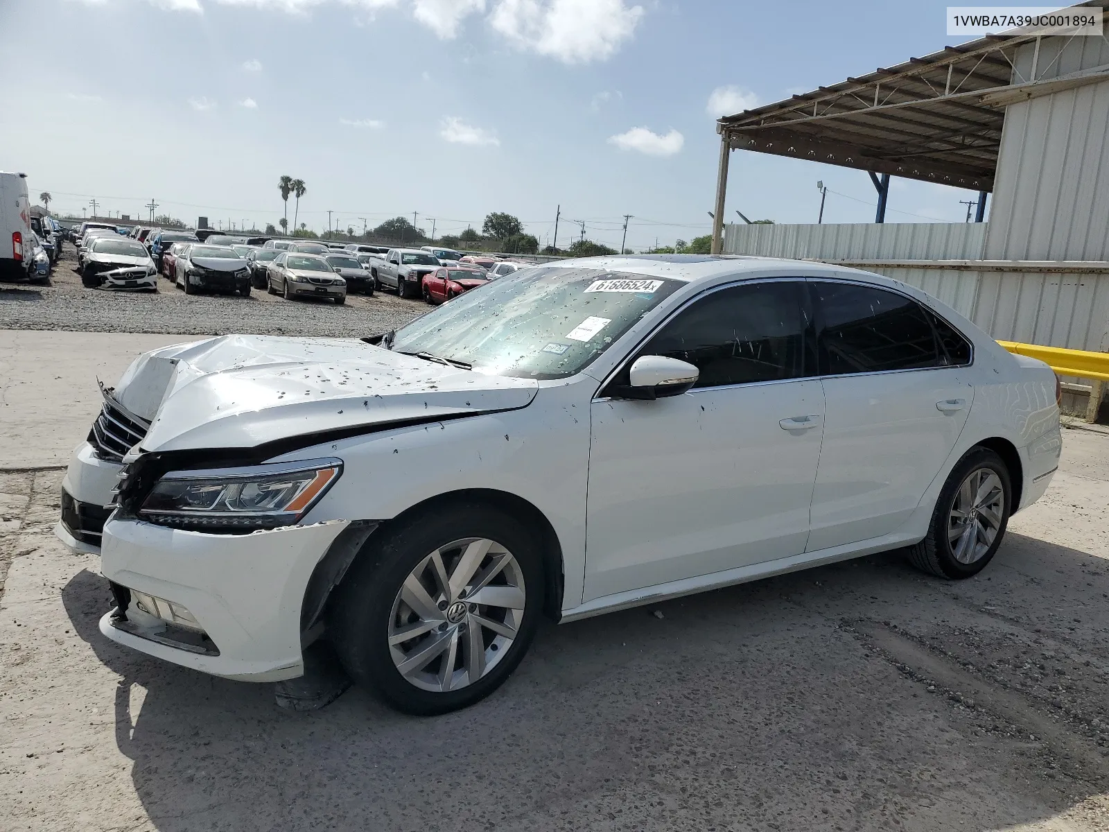 2018 Volkswagen Passat Se VIN: 1VWBA7A39JC001894 Lot: 61686524