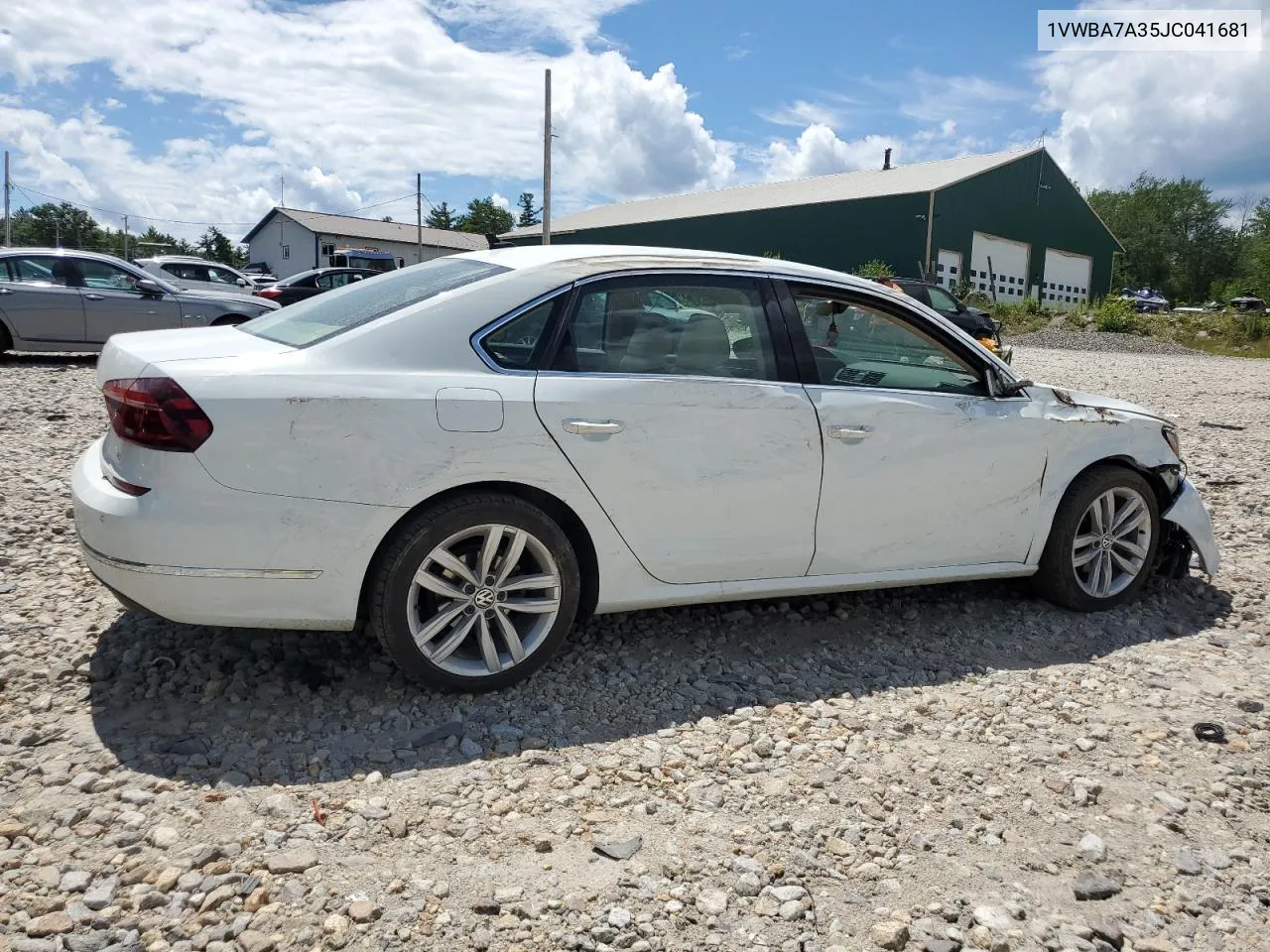 2018 Volkswagen Passat Se VIN: 1VWBA7A35JC041681 Lot: 62187444