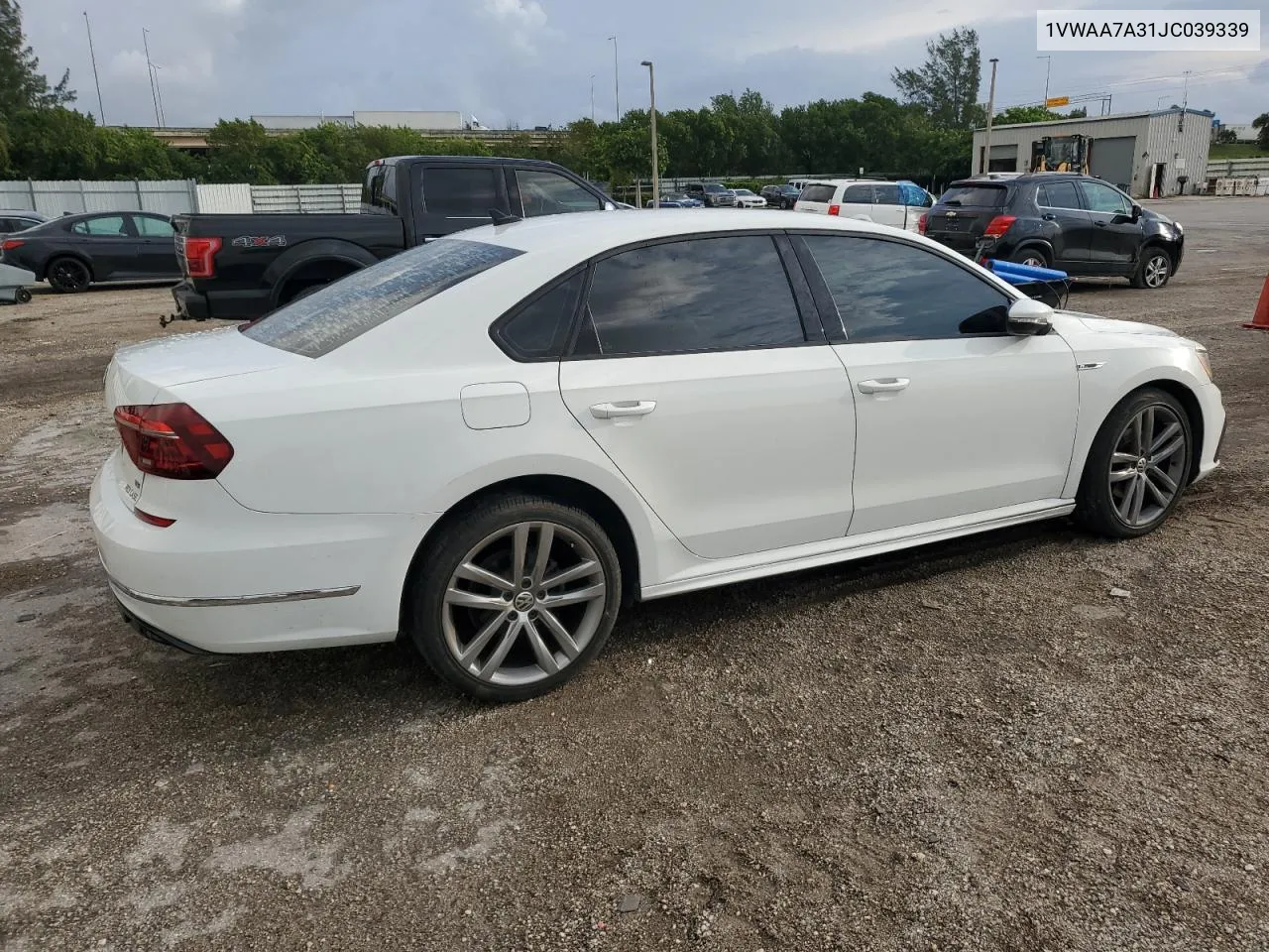 2018 Volkswagen Passat S VIN: 1VWAA7A31JC039339 Lot: 62813024