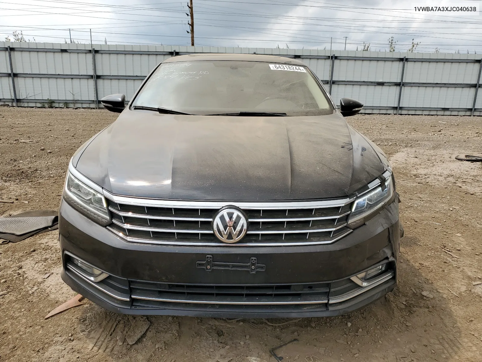 2018 Volkswagen Passat Se VIN: 1VWBA7A3XJC040638 Lot: 64318244