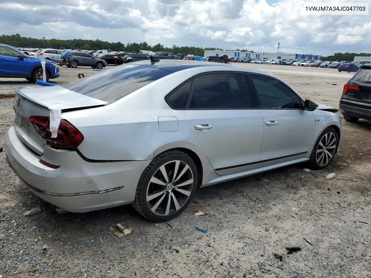 2018 Volkswagen Passat Gt VIN: 1VWJM7A34JC047703 Lot: 65055124