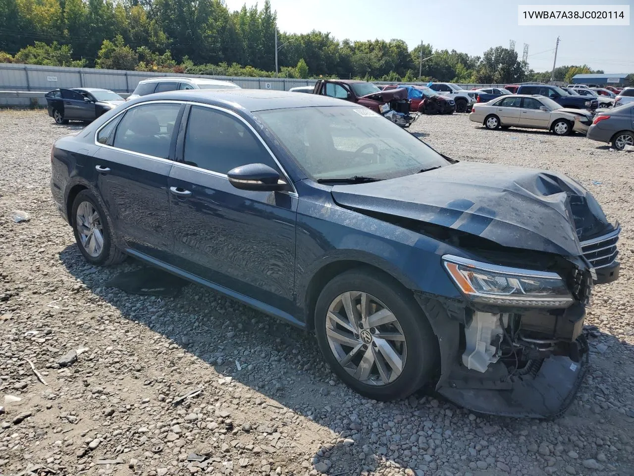 2018 Volkswagen Passat Se VIN: 1VWBA7A38JC020114 Lot: 68247524