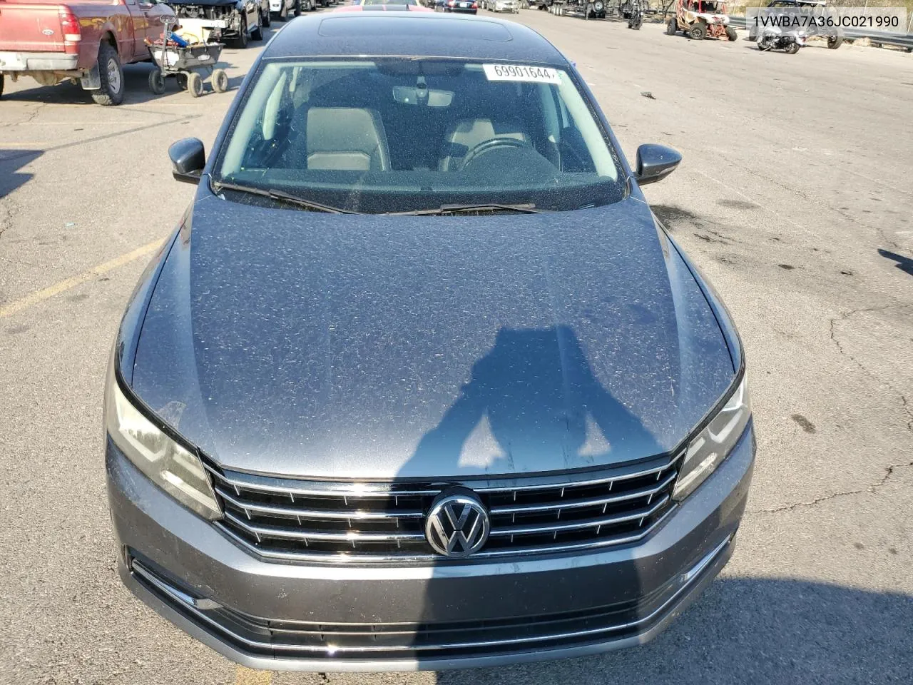 2018 Volkswagen Passat Se VIN: 1VWBA7A36JC021990 Lot: 69901644