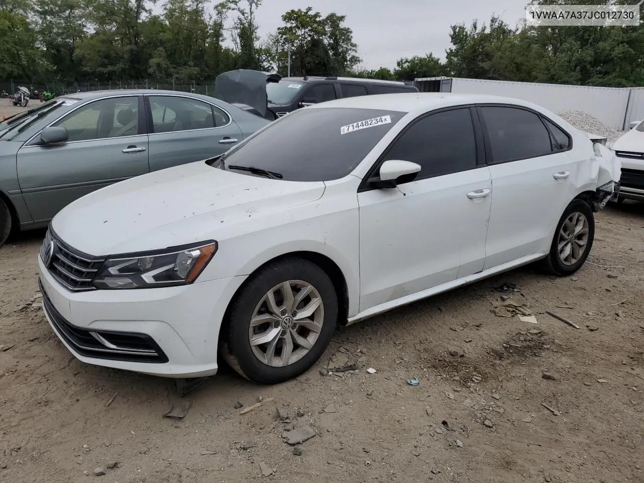 2018 Volkswagen Passat S VIN: 1VWAA7A37JC012730 Lot: 71448234