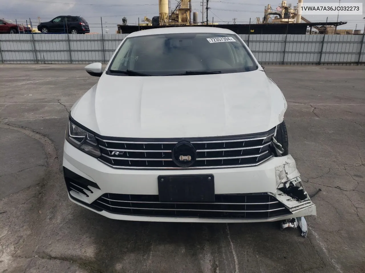 2018 Volkswagen Passat S VIN: 1VWAA7A36JC032273 Lot: 72357394