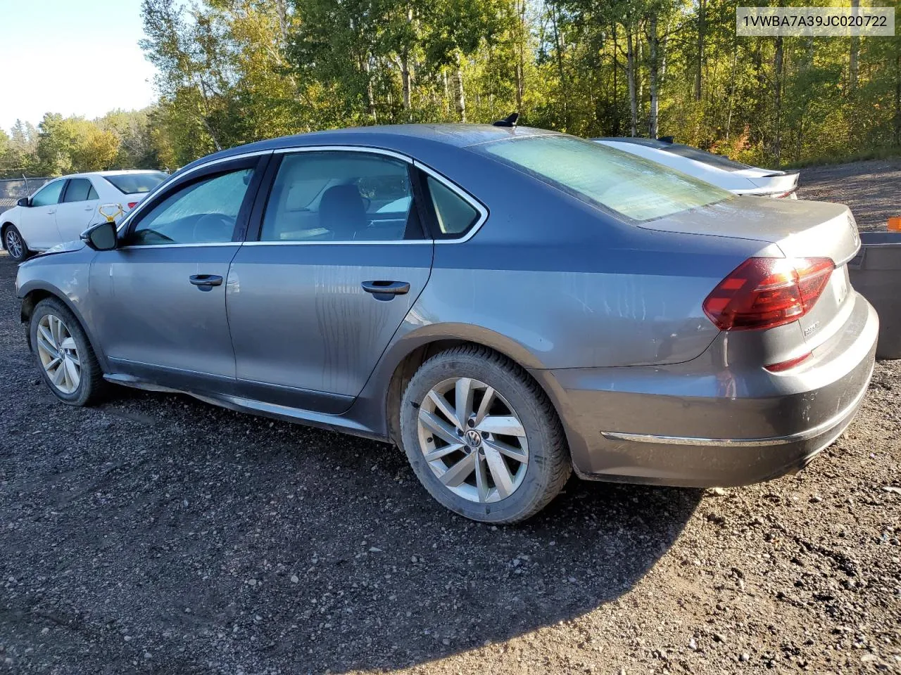 2018 Volkswagen Passat Se VIN: 1VWBA7A39JC020722 Lot: 72733084