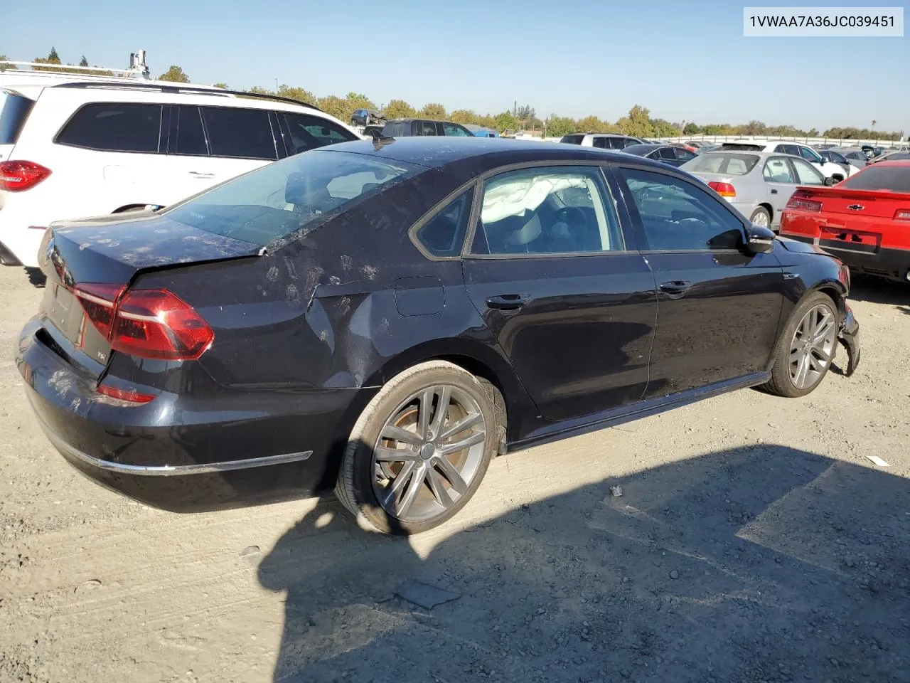 1VWAA7A36JC039451 2018 Volkswagen Passat S