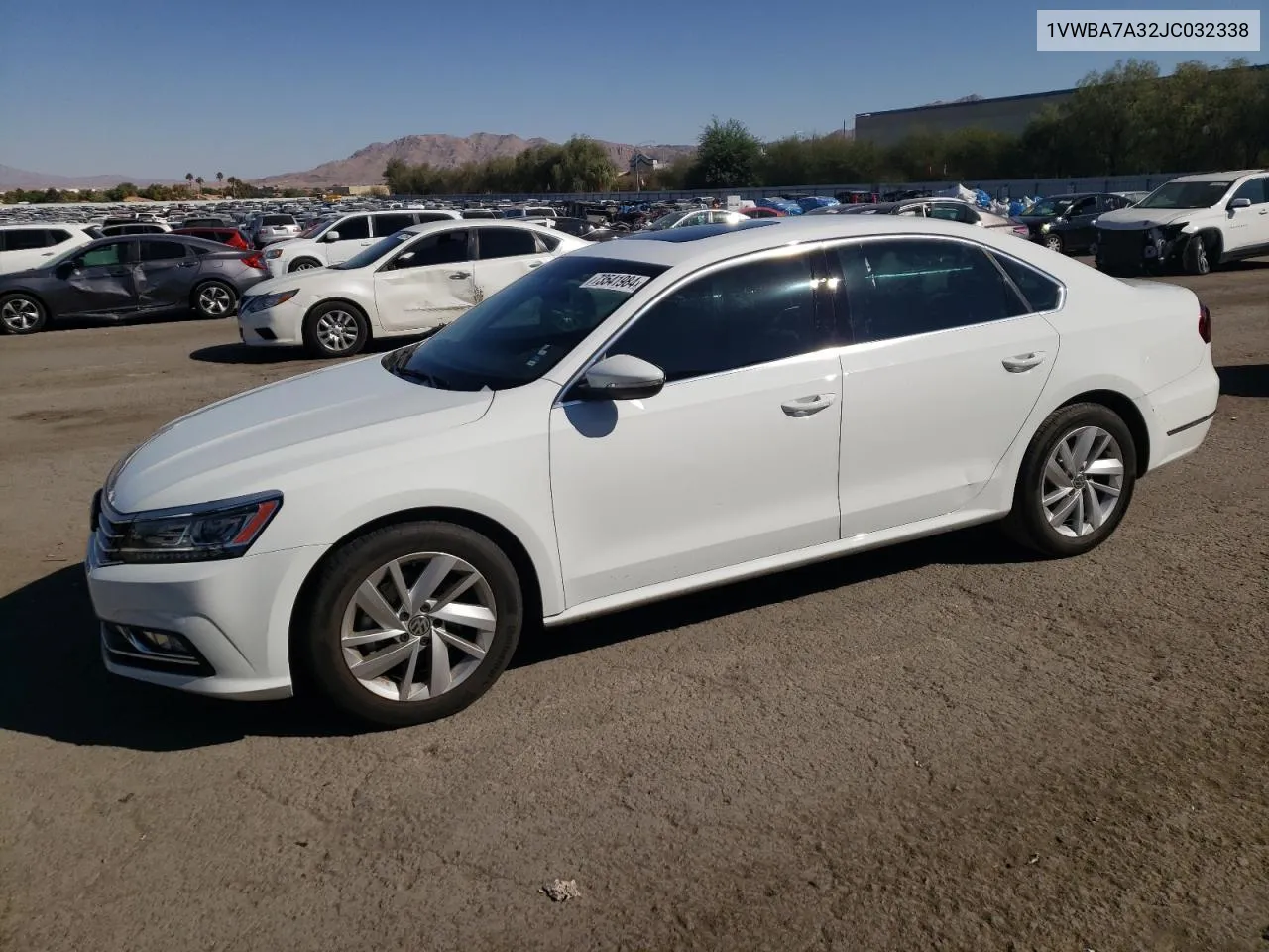 2018 Volkswagen Passat Se VIN: 1VWBA7A32JC032338 Lot: 73541984