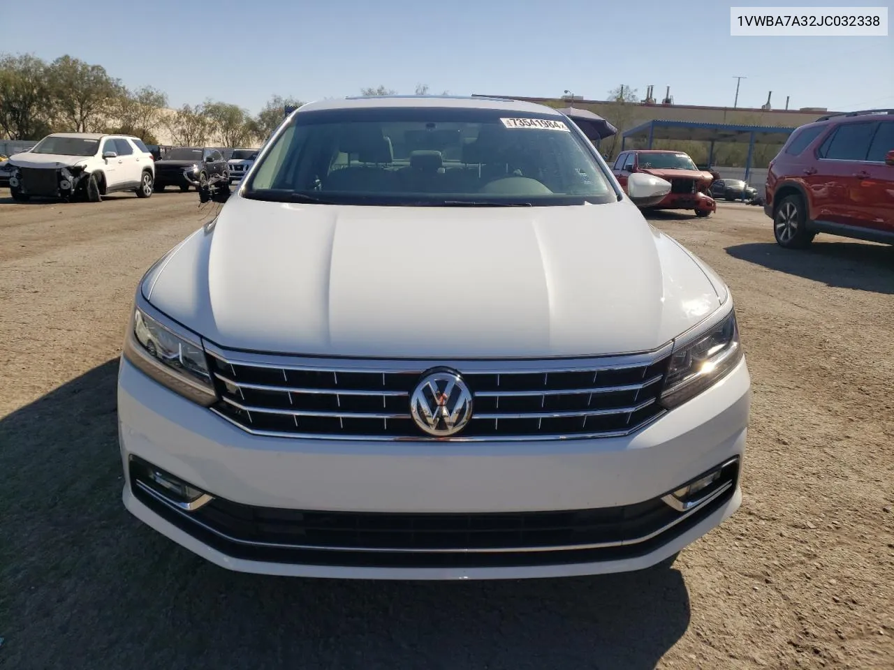 2018 Volkswagen Passat Se VIN: 1VWBA7A32JC032338 Lot: 73541984