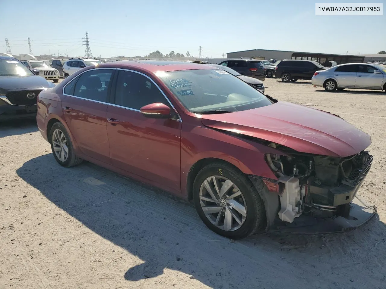 2018 Volkswagen Passat Se VIN: 1VWBA7A32JC017953 Lot: 74094974