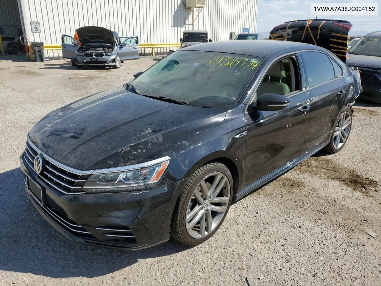 2018 Volkswagen Passat S VIN: 1VWAA7A38JC004152 Lot: 74324774