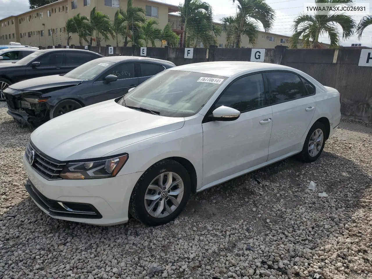 1VWAA7A3XJC026931 2018 Volkswagen Passat S