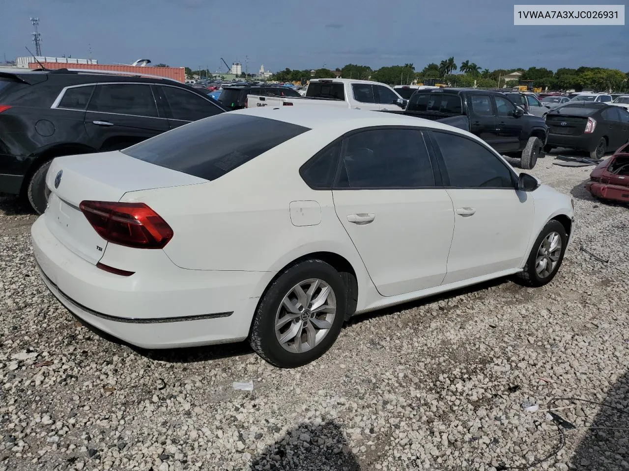 1VWAA7A3XJC026931 2018 Volkswagen Passat S