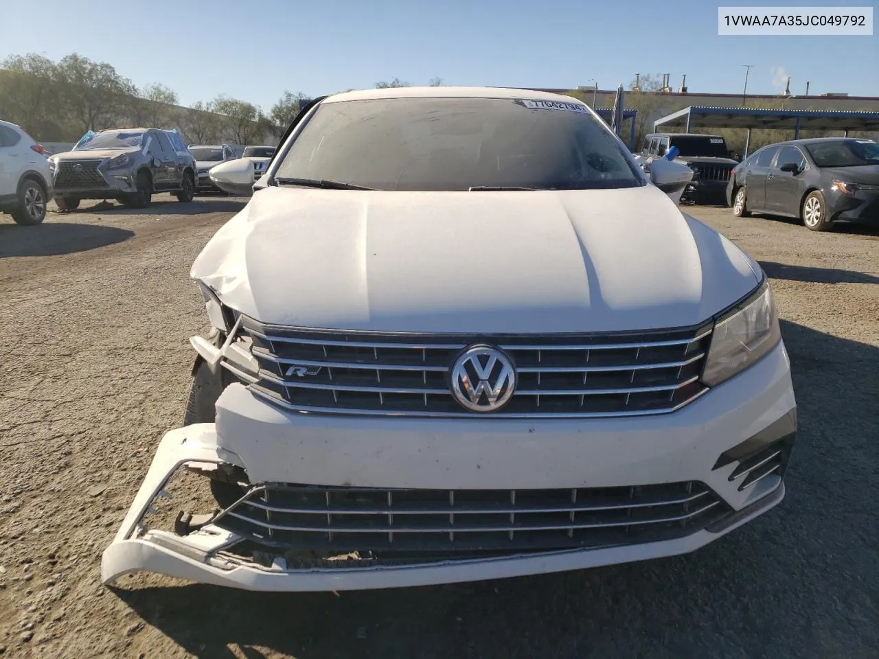 2018 Volkswagen Passat S VIN: 1VWAA7A35JC049792 Lot: 77642794