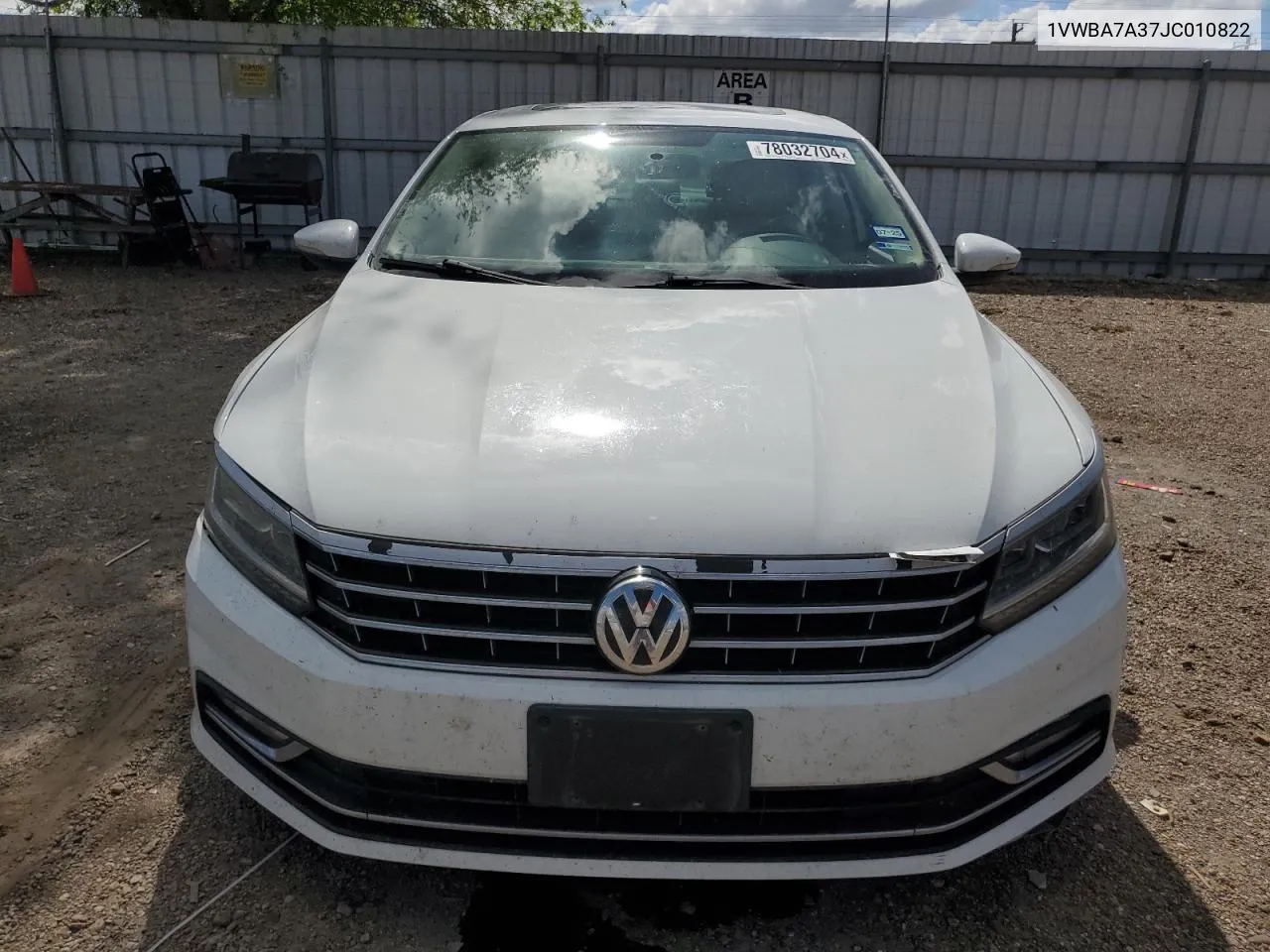 2018 Volkswagen Passat Se VIN: 1VWBA7A37JC010822 Lot: 78032704