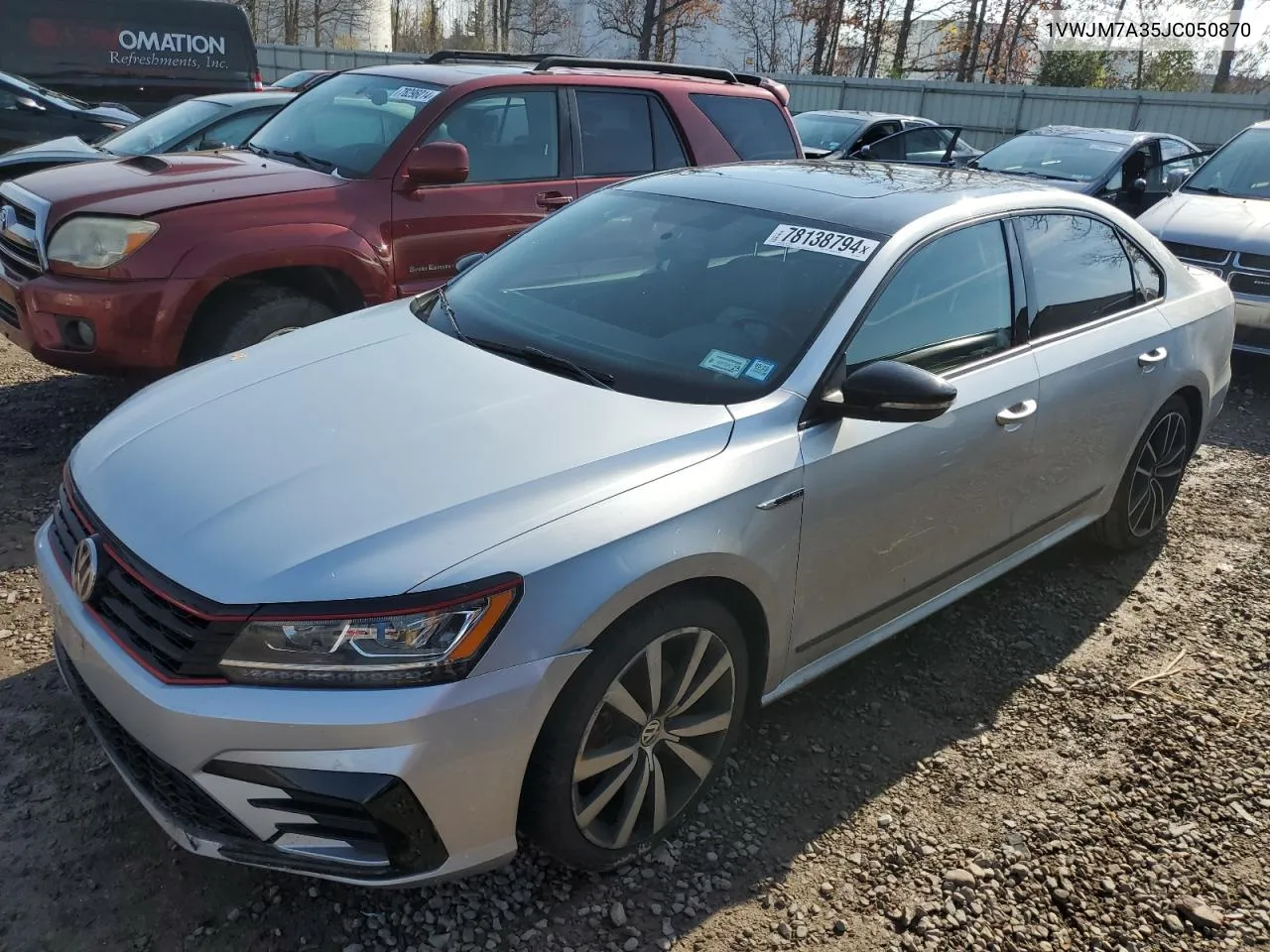 2018 Volkswagen Passat Gt VIN: 1VWJM7A35JC050870 Lot: 78138794