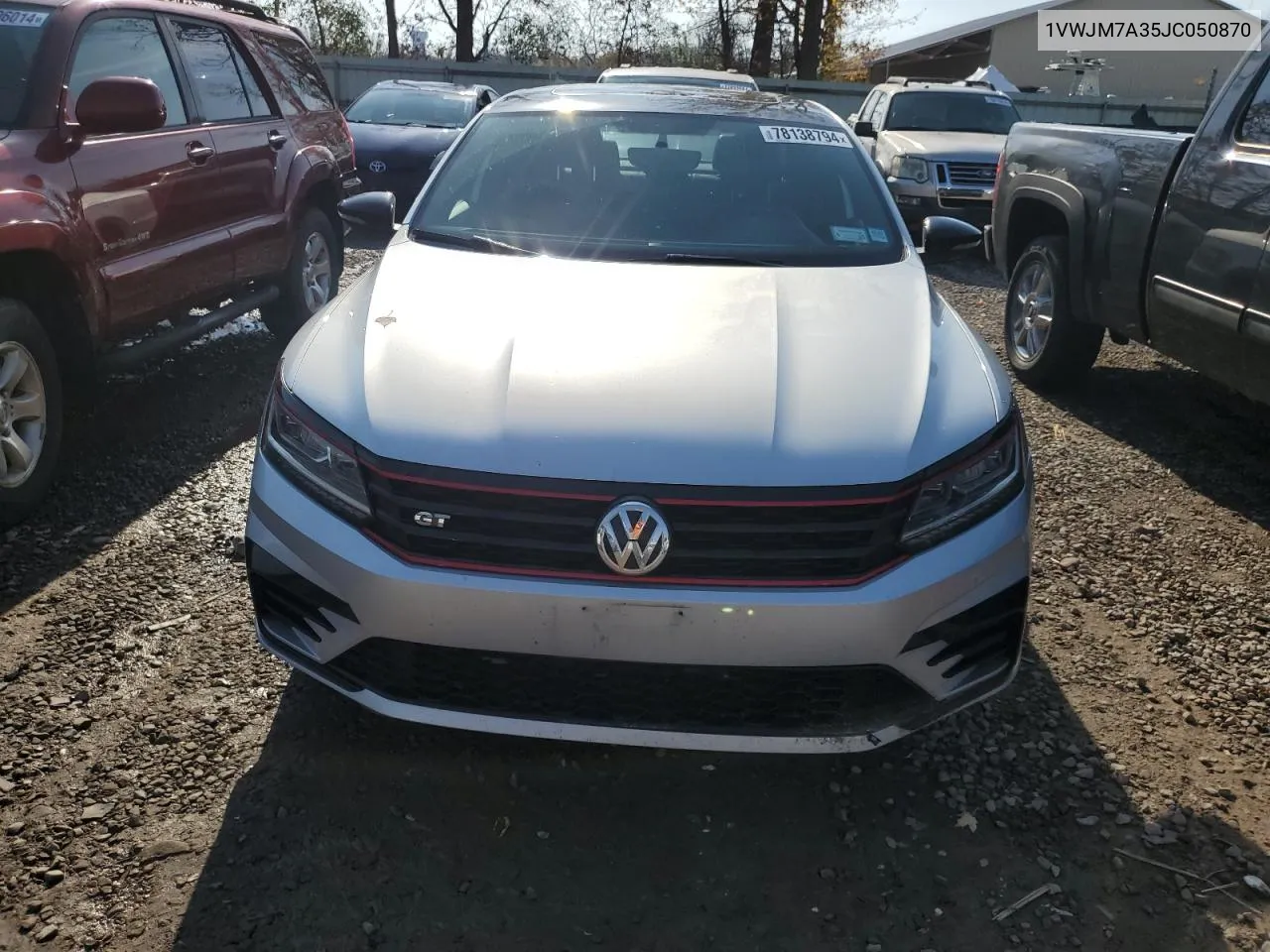 2018 Volkswagen Passat Gt VIN: 1VWJM7A35JC050870 Lot: 78138794