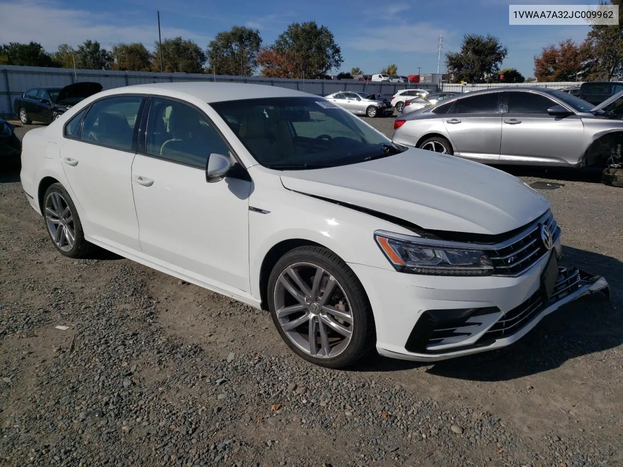 2018 Volkswagen Passat S VIN: 1VWAA7A32JC009962 Lot: 78522844