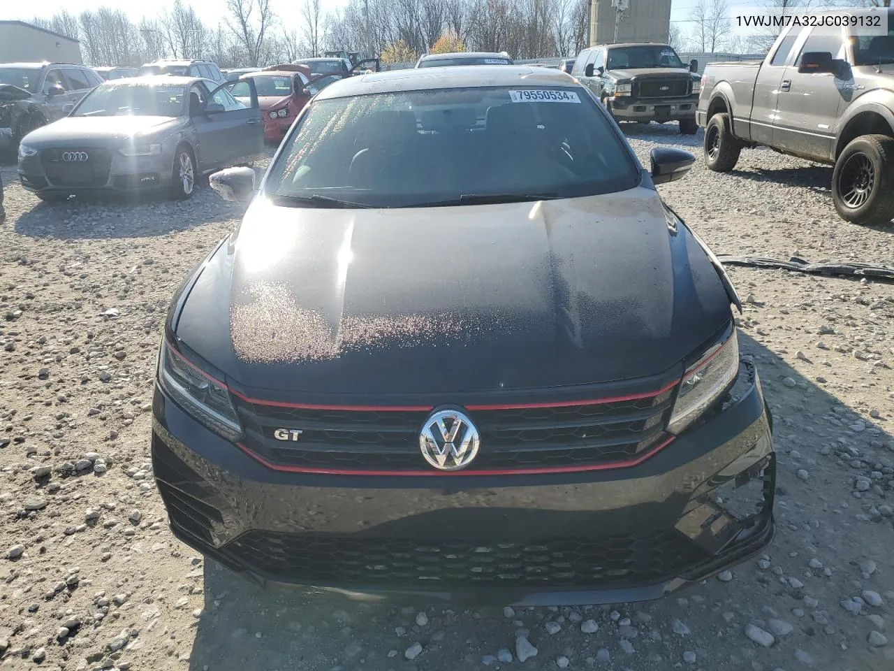 2018 Volkswagen Passat Gt VIN: 1VWJM7A32JC039132 Lot: 79550534