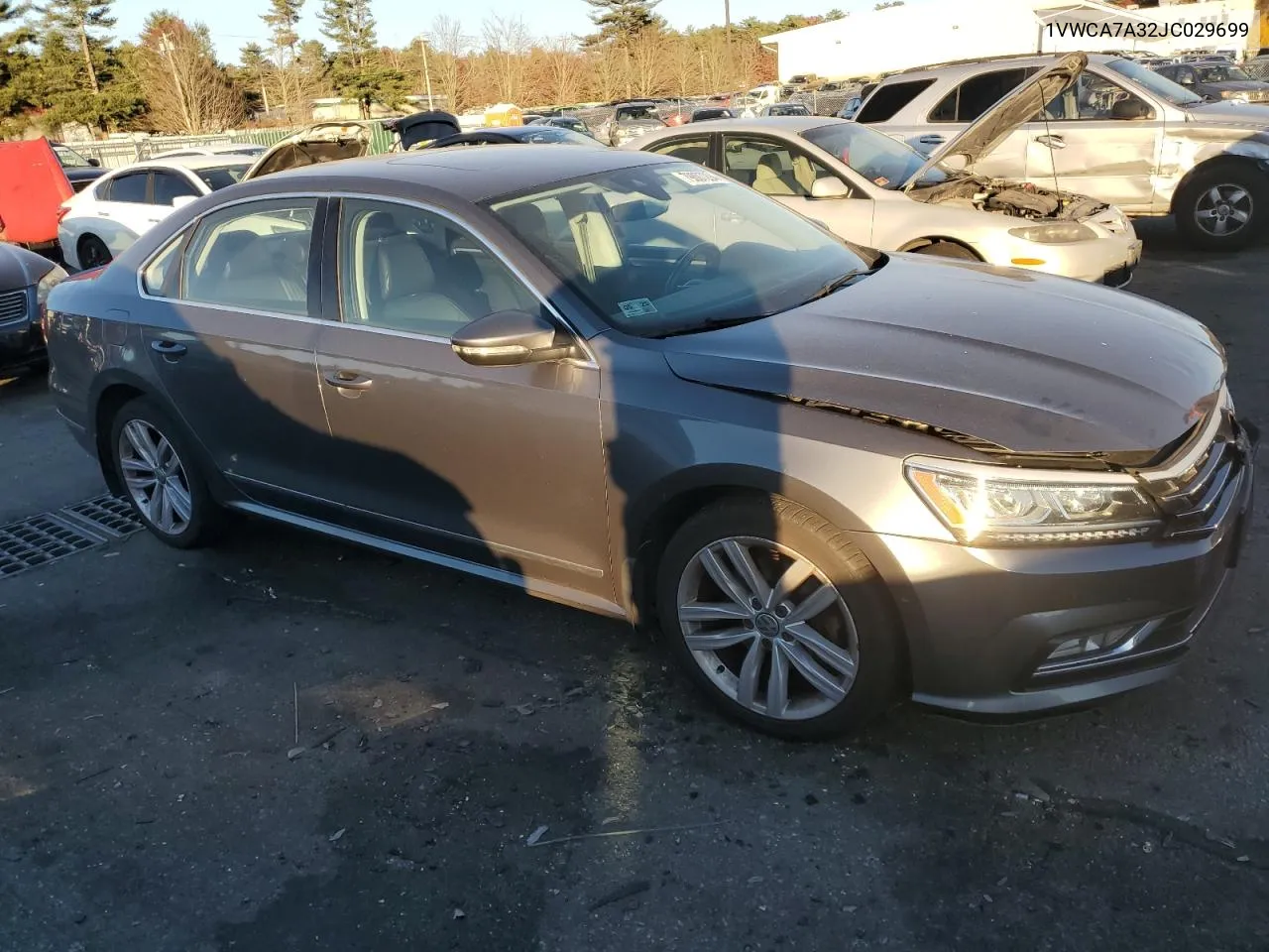 2018 Volkswagen Passat Sel Premium VIN: 1VWCA7A32JC029699 Lot: 79807294