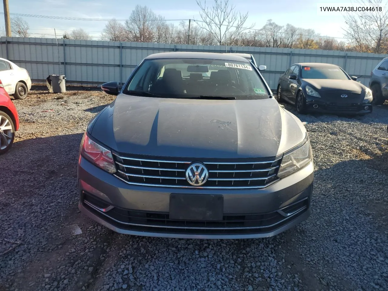 2018 Volkswagen Passat S VIN: 1VWAA7A38JC044618 Lot: 80761134