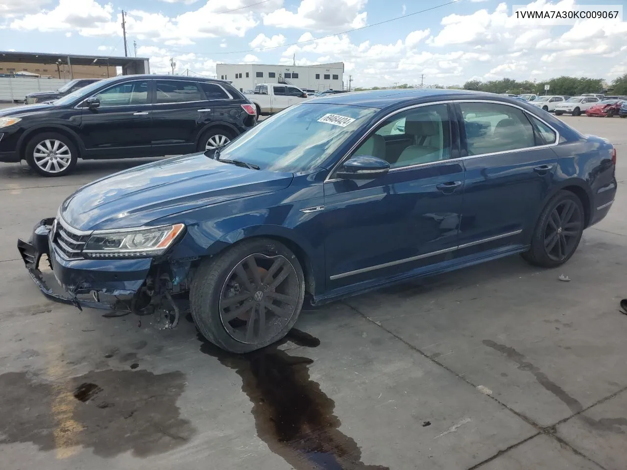 2019 Volkswagen Passat Se R-Line VIN: 1VWMA7A30KC009067 Lot: 69464424