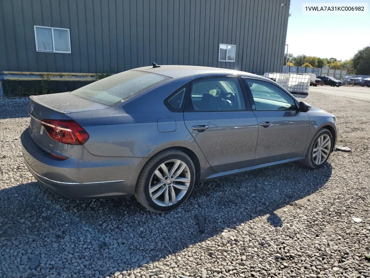 2019 Volkswagen Passat Wolfsburg VIN: 1VWLA7A31KC006982 Lot: 75417334