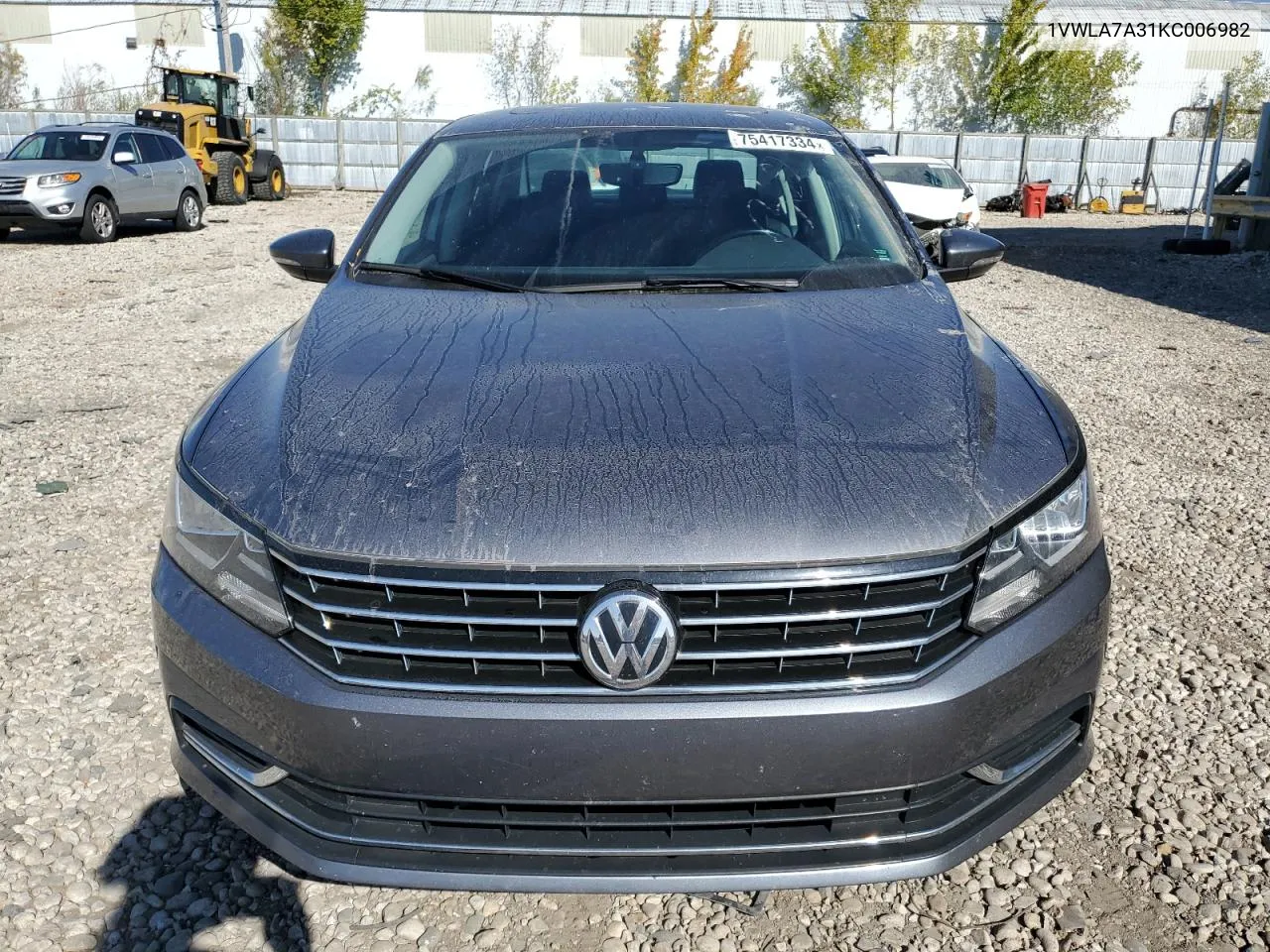 2019 Volkswagen Passat Wolfsburg VIN: 1VWLA7A31KC006982 Lot: 75417334