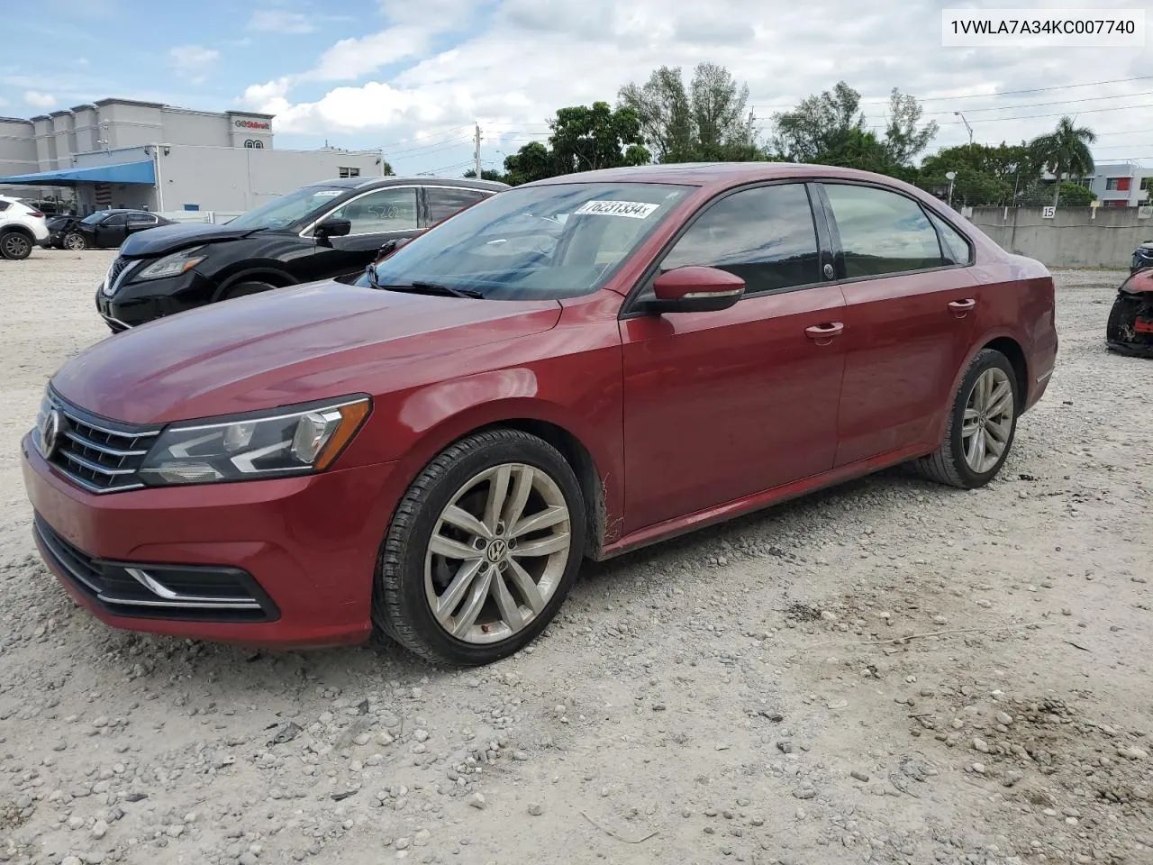 2019 Volkswagen Passat Wolfsburg VIN: 1VWLA7A34KC007740 Lot: 76231334