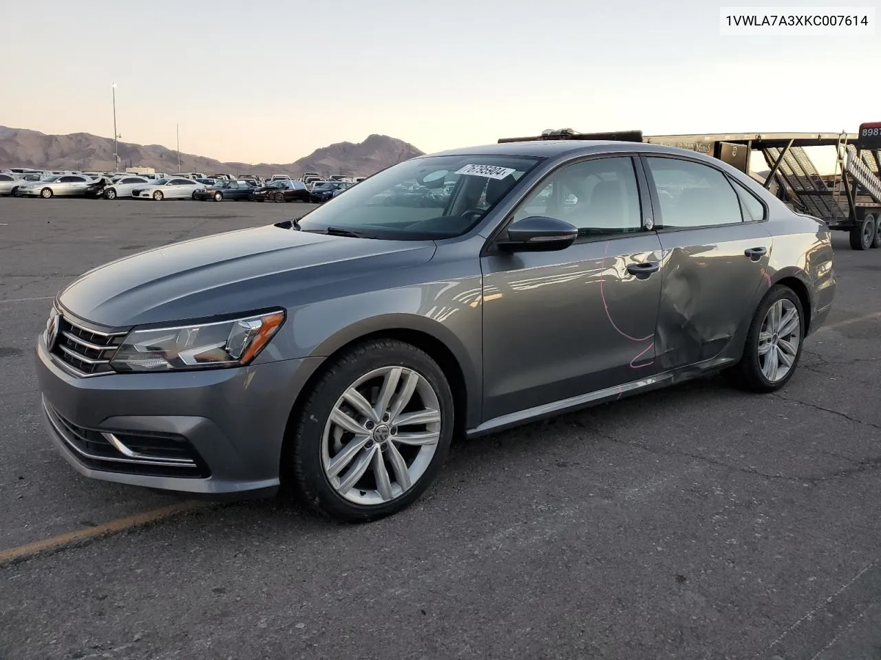 2019 Volkswagen Passat Wolfsburg VIN: 1VWLA7A3XKC007614 Lot: 76795904