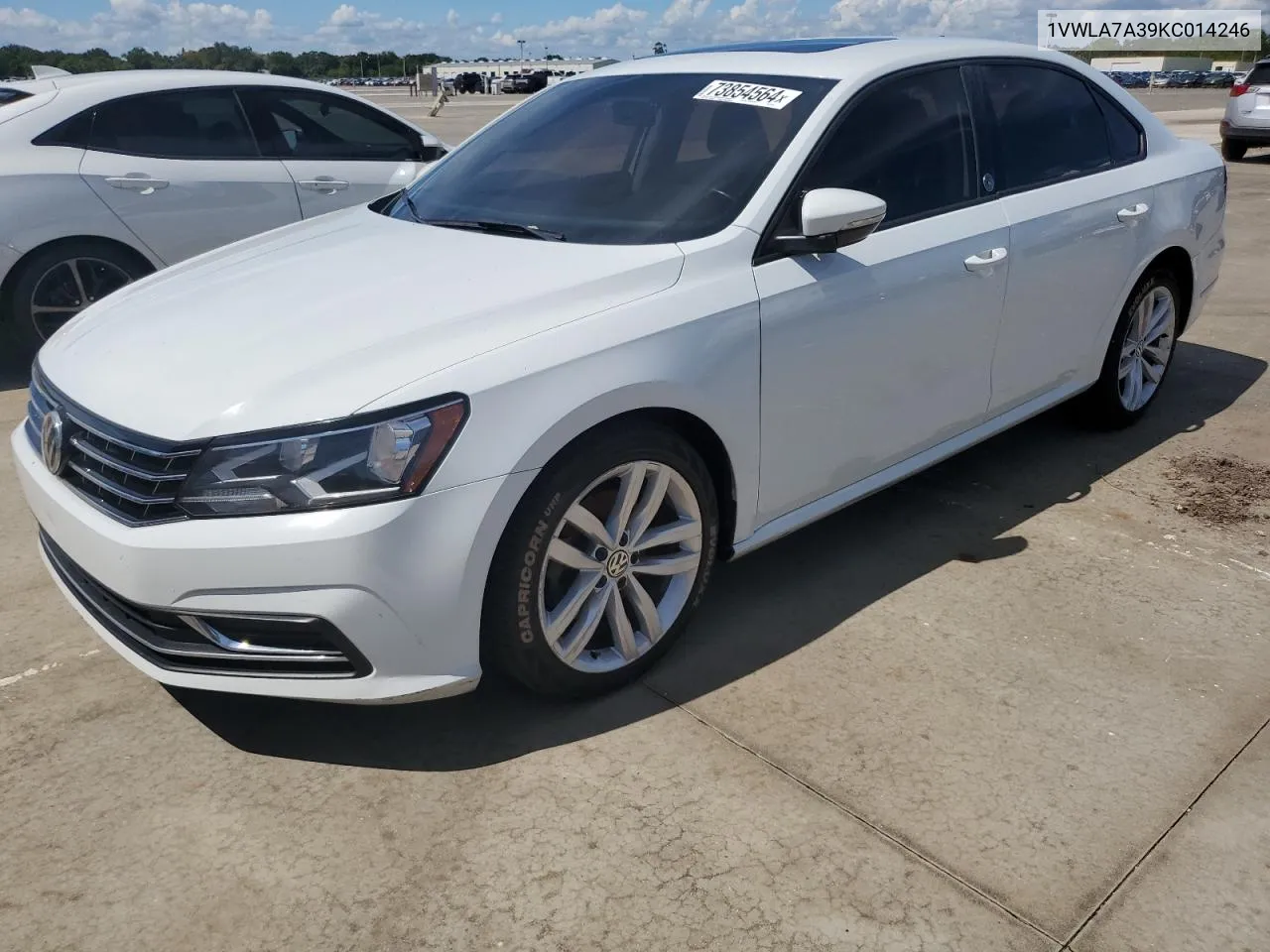 2019 Volkswagen Passat Wolfsburg VIN: 1VWLA7A39KC014246 Lot: 77503464