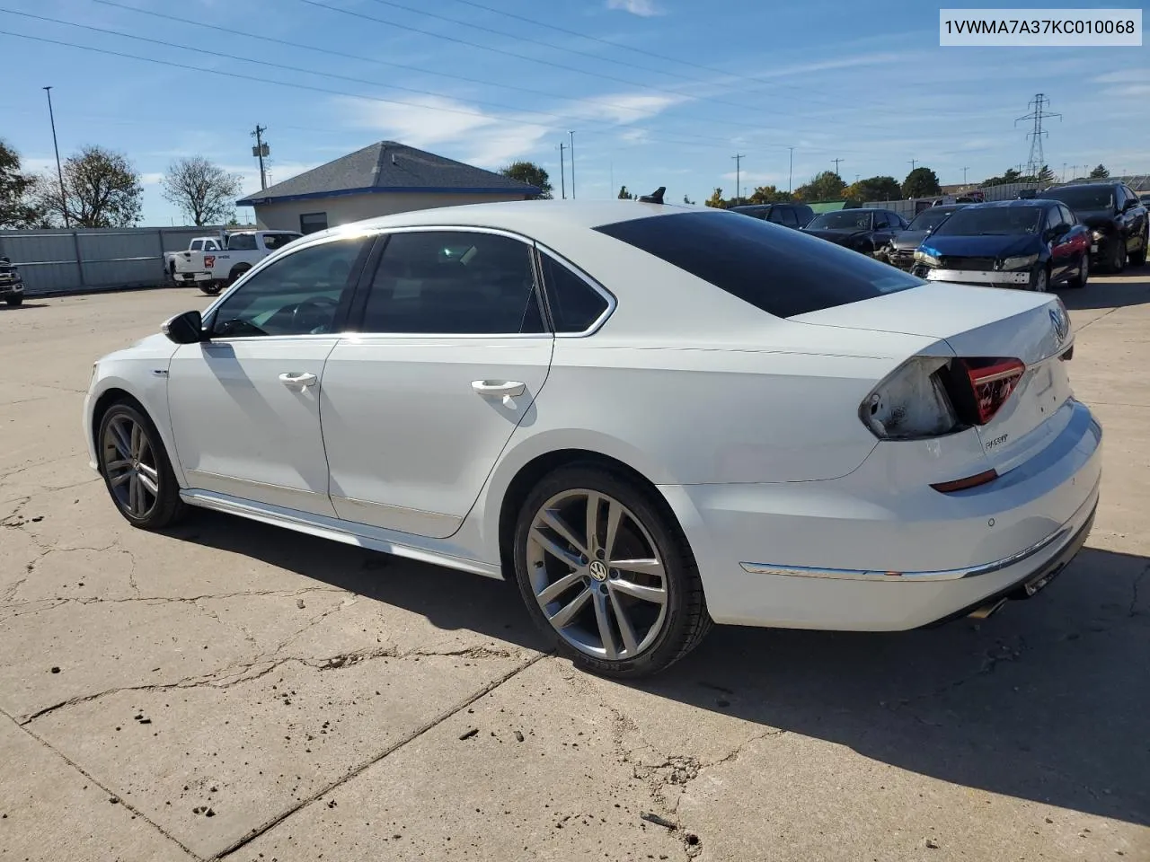 2019 Volkswagen Passat Se R-Line VIN: 1VWMA7A37KC010068 Lot: 79565704