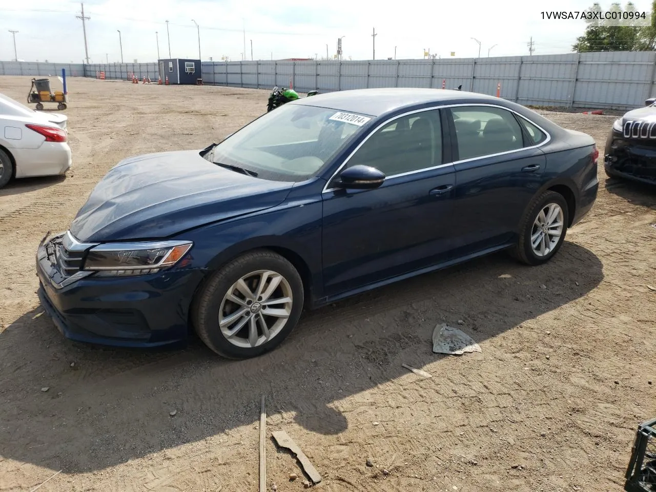 2020 Volkswagen Passat Se VIN: 1VWSA7A3XLC010994 Lot: 70312014