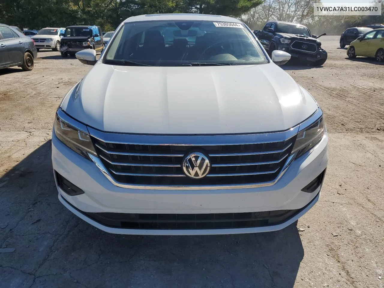 2020 Volkswagen Passat Sel VIN: 1VWCA7A31LC003470 Lot: 75305044