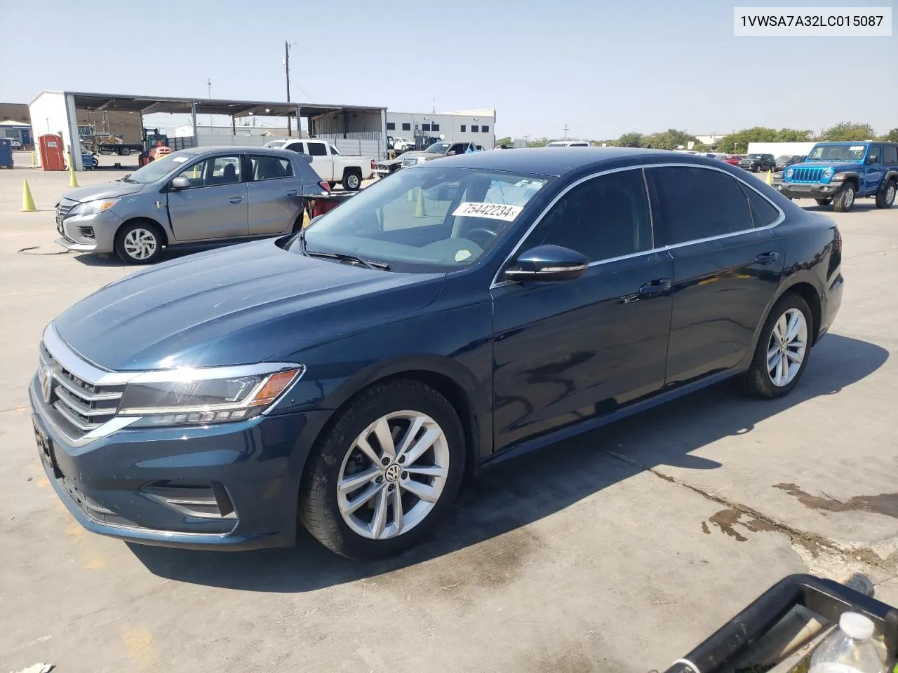 2020 Volkswagen Passat Se VIN: 1VWSA7A32LC015087 Lot: 75442234