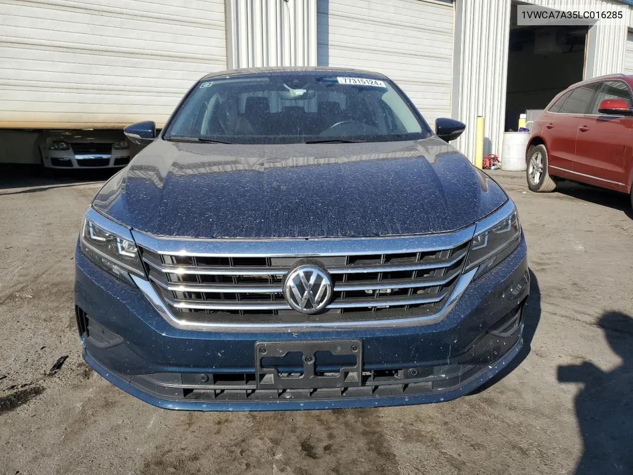 2020 Volkswagen Passat Sel VIN: 1VWCA7A35LC016285 Lot: 77315124