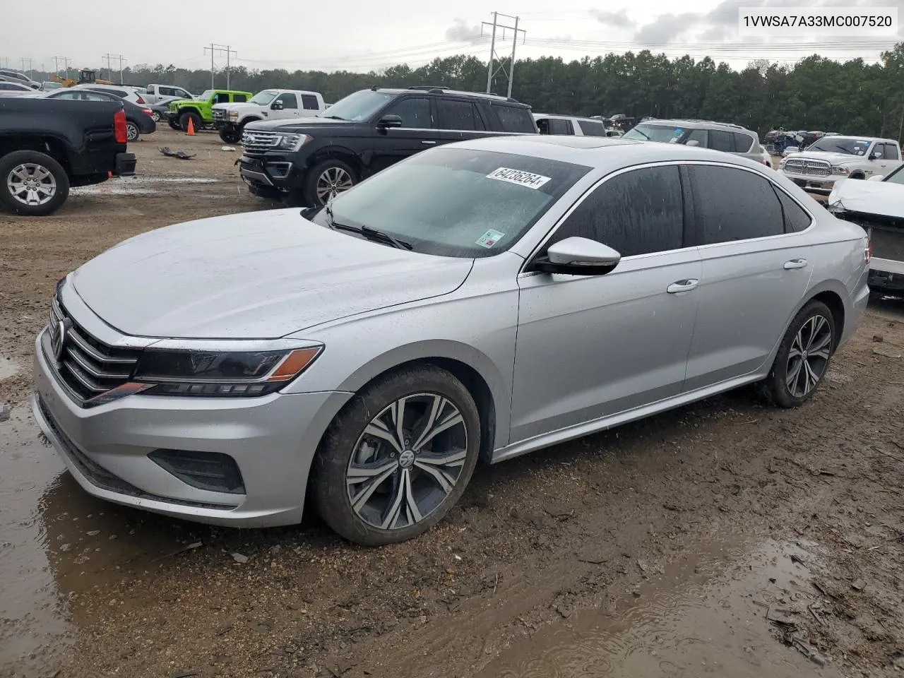 2021 Volkswagen Passat Se VIN: 1VWSA7A33MC007520 Lot: 64236264