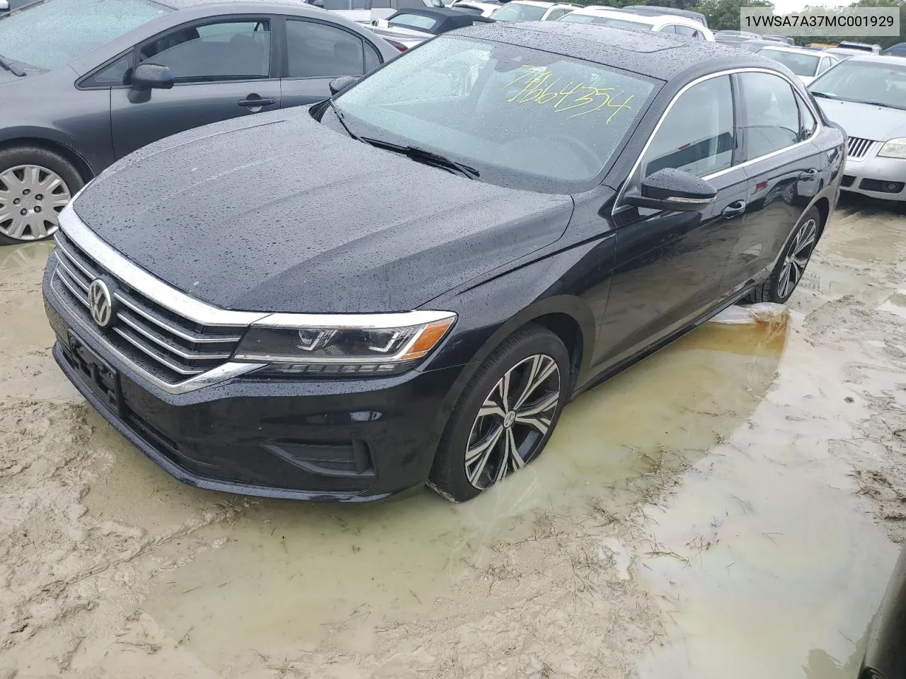 2021 Volkswagen Passat Se VIN: 1VWSA7A37MC001929 Lot: 74664354