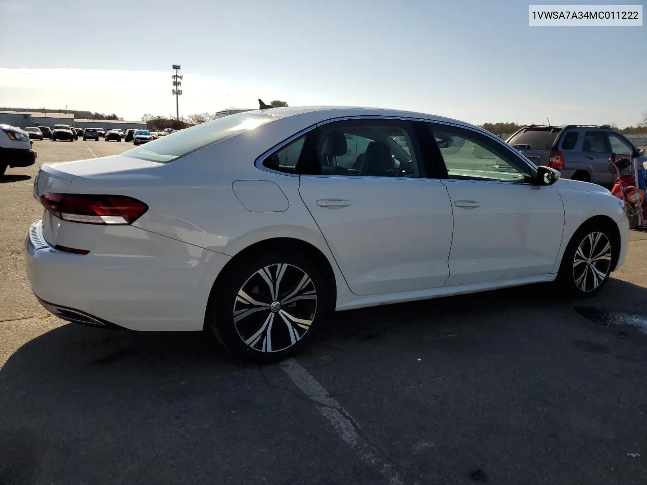 2021 Volkswagen Passat Se VIN: 1VWSA7A34MC011222 Lot: 79652534