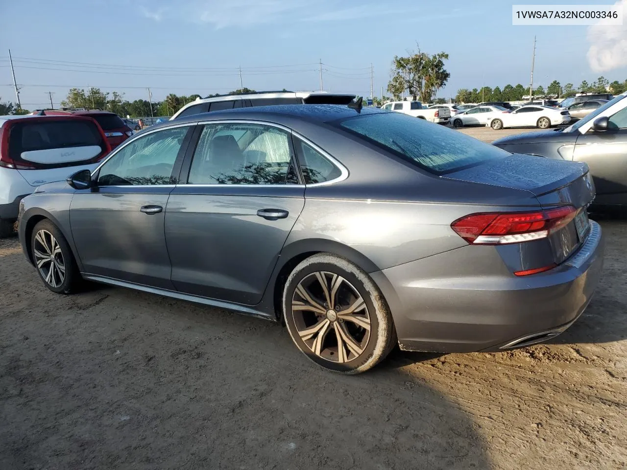 2022 Volkswagen Passat Se VIN: 1VWSA7A32NC003346 Lot: 73813414