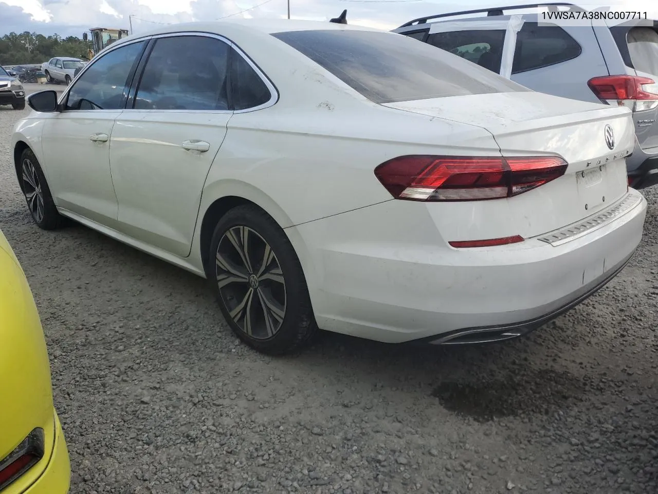 1VWSA7A38NC007711 2022 Volkswagen Passat Se