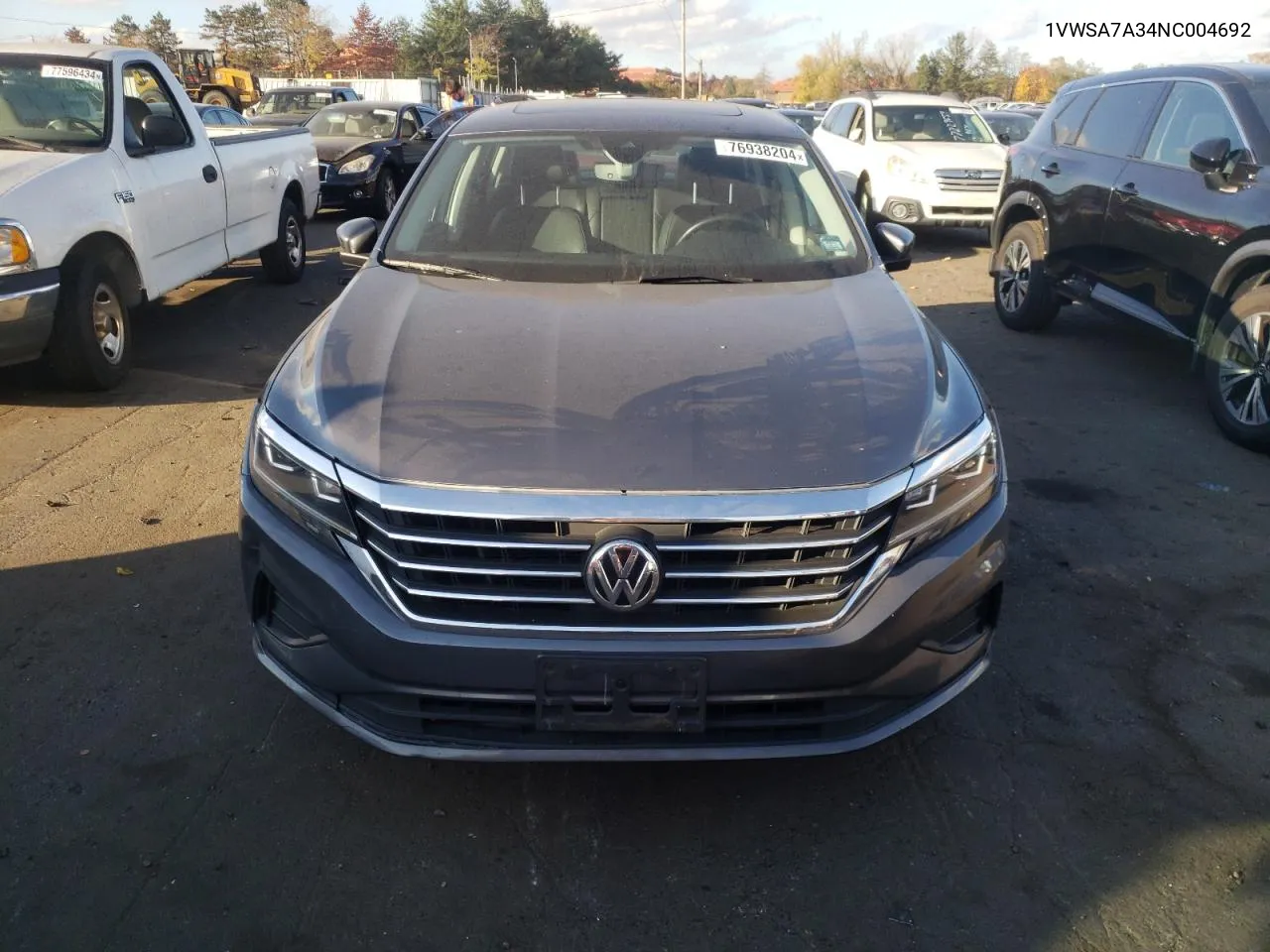 2022 Volkswagen Passat Se VIN: 1VWSA7A34NC004692 Lot: 76938204