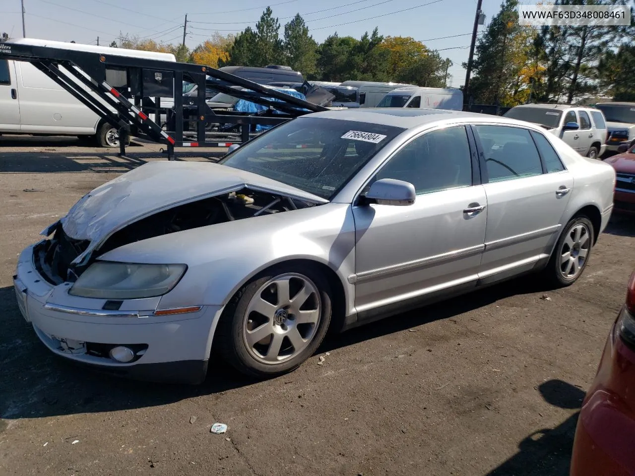 2004 Volkswagen Phaeton 4.2 VIN: WVWAF63D348008461 Lot: 75664804